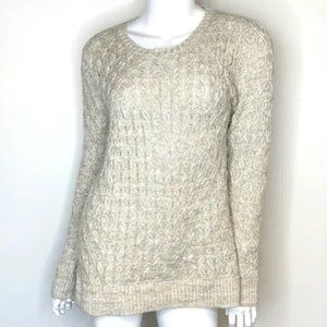 JEANNIE PIERRE Tan Crewneck Knit Sweater 🌻
